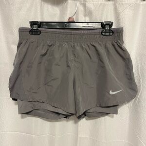 Nike grey Dri-fit athletic running shorts